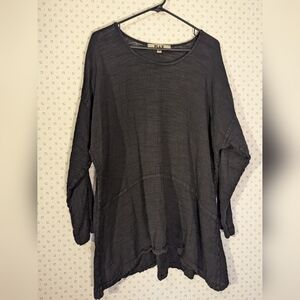 🖤 Measurements Length Flax P Charcoal Oversized Tunic Top
